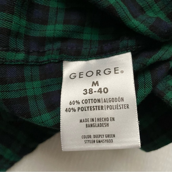 Green & Navy Blue Checkered Flannel - Picture 4 of 10